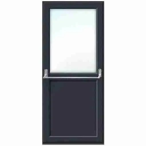 Aluminium Single Door with Fire Escape Panic Bar 3 — design ad40, supply only