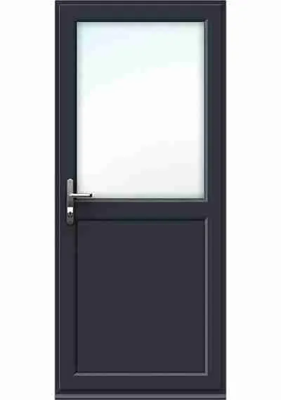 Aluminium Single Door with Half Panel — design ad43, supply only
