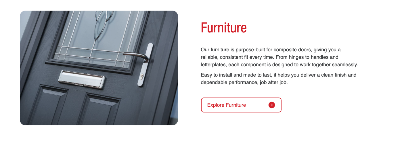 Door furniture supplied by Aluminium Windows UK