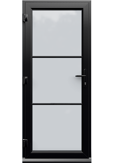 uPVC single doors supplied by Aluminium Windows UK